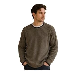 Columbia Sportswear Sweater Mens Size L Dark Gray Pullover Cotton Crew Neck Warm